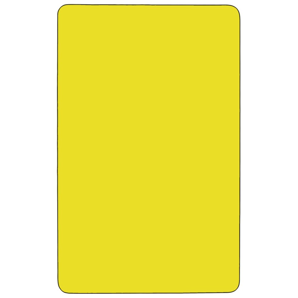 24''W x 60''L Yellow HP Activity Table - Standard Height Adjustable Legs