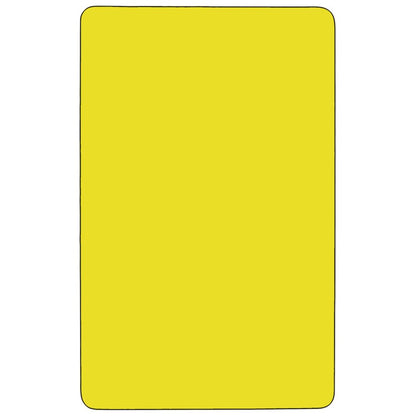 24''W x 60''L Yellow HP Activity Table - Standard Height Adjustable Legs
