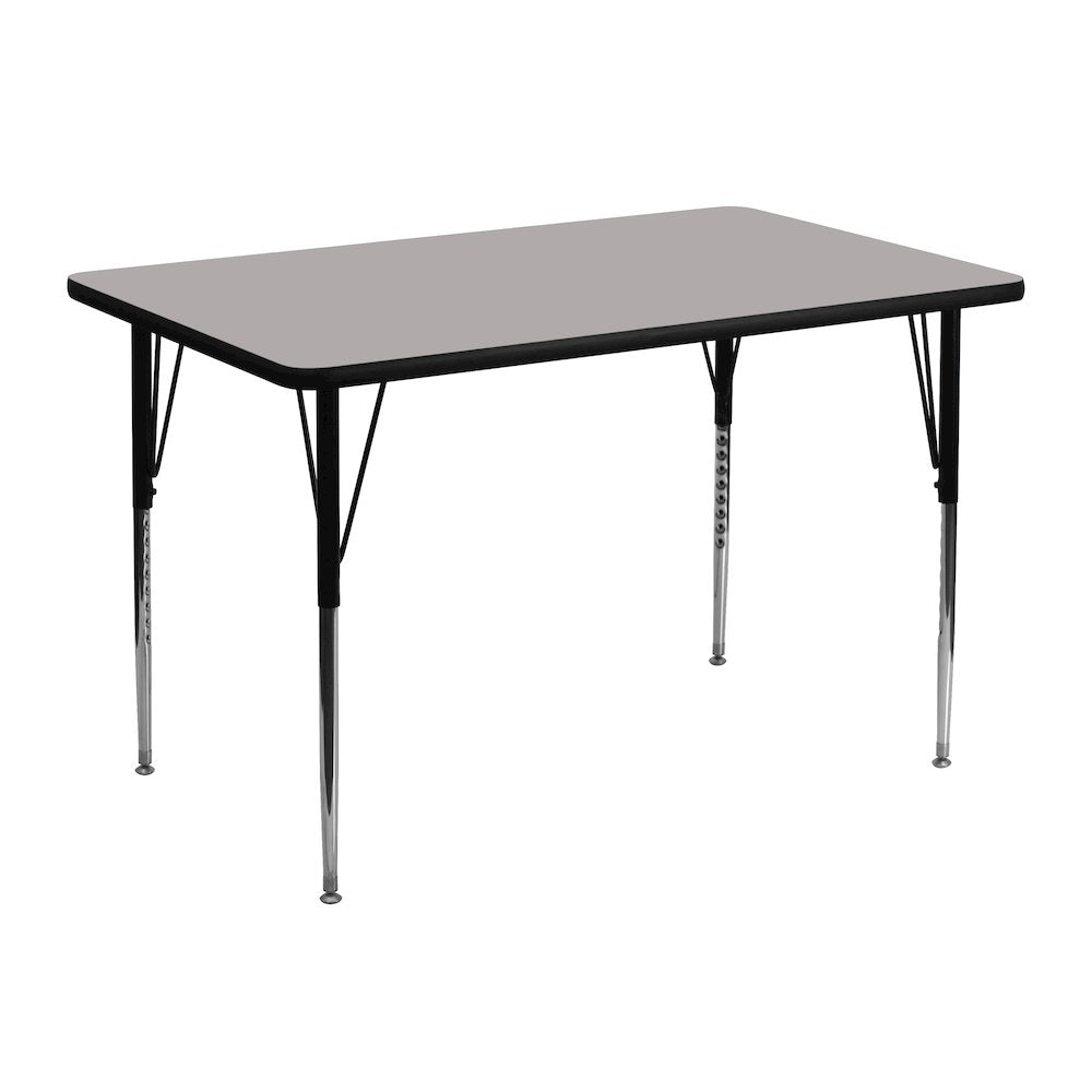 30''W x 48''L Grey HP Activity Table - Standard Height Adjustable Legs