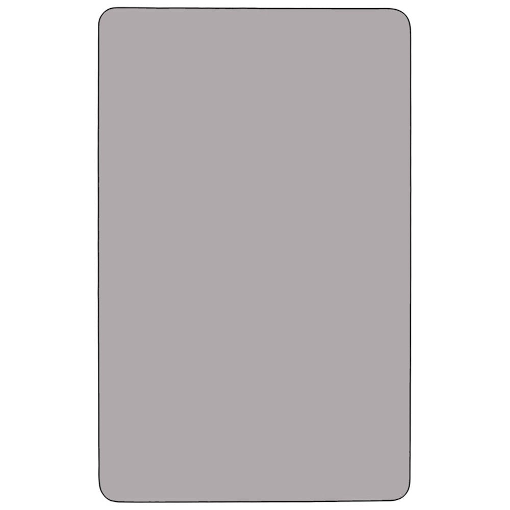 30''W x 48''L Grey Thermal Activity Table - Height Adjustable Short Legs
