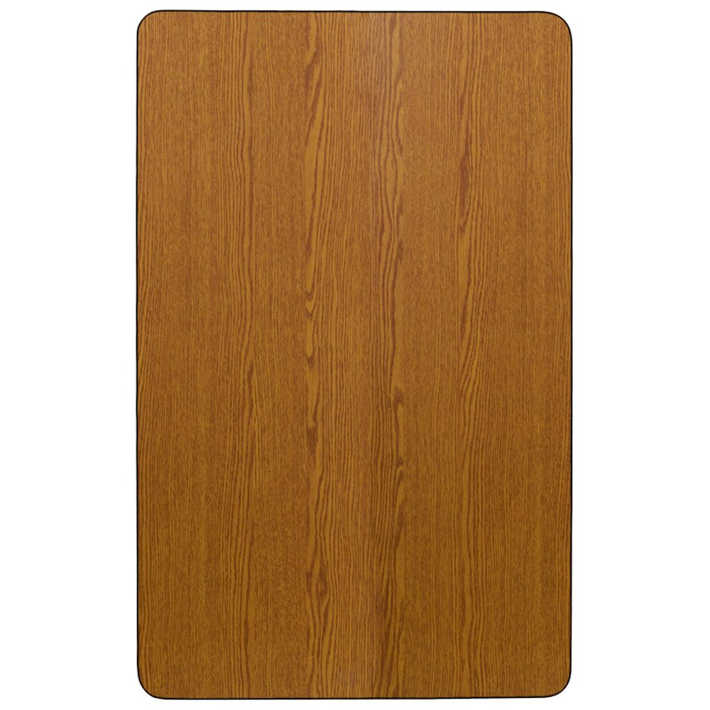 30''W x 48''L Oak Thermal Activity Table - Height Adjustable Short Legs