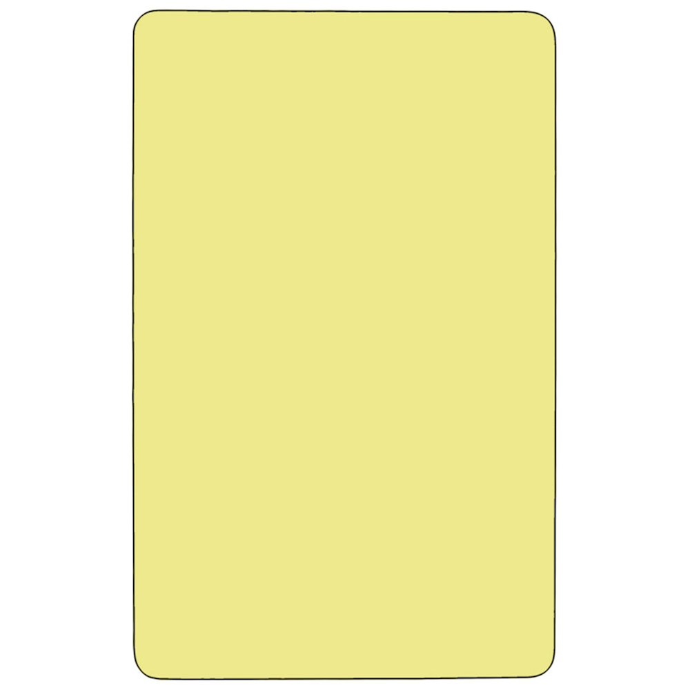 30''W x 48''L Yellow Thermal Activity Table - Height Adjustable Short Legs