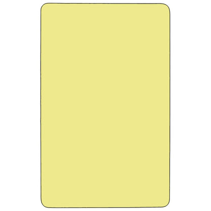 30''W x 48''L Yellow Thermal Activity Table - Height Adjustable Short Legs