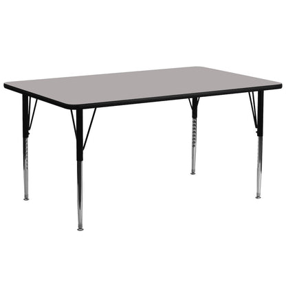 30''W x 72''L Grey HP Activity Table - Standard Height Adjustable Legs