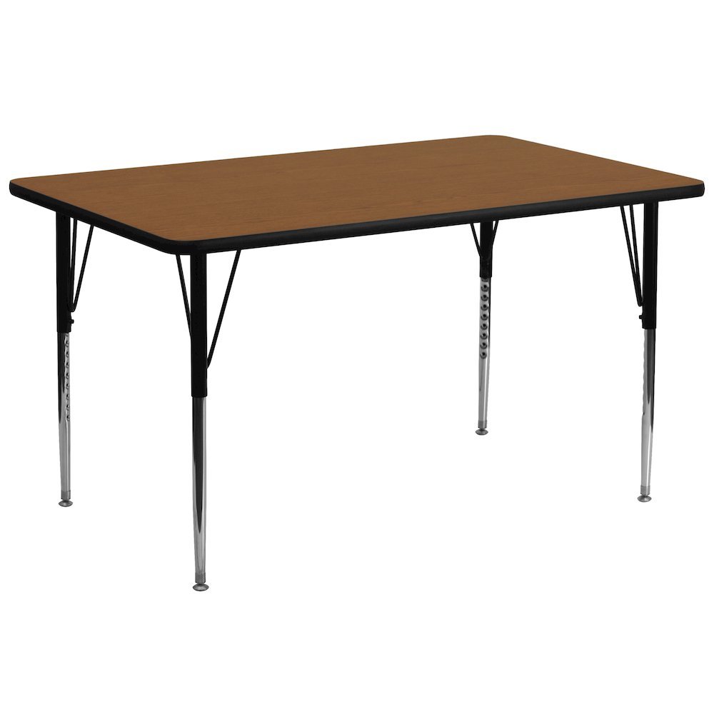 30''W x 72''L Oak HP Activity Table - Standard Height Adjustable Legs