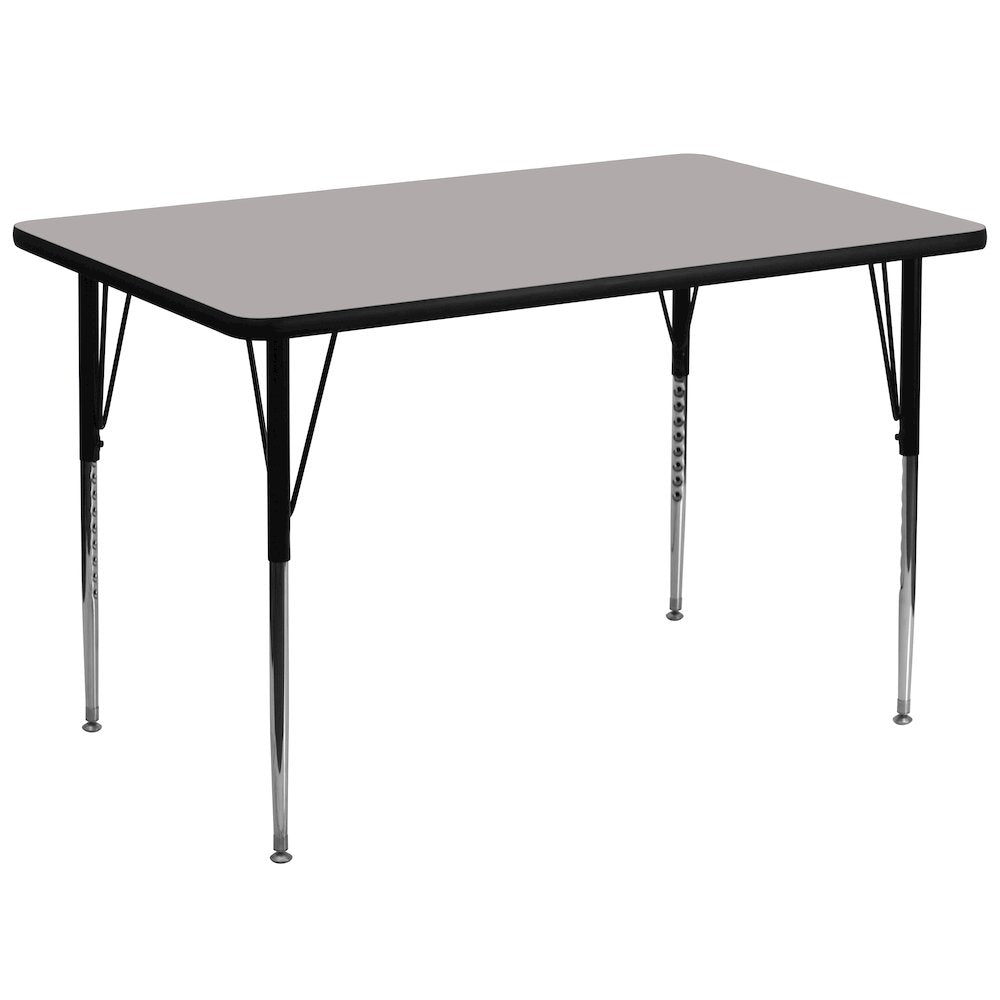 36''W x 72''L Grey HP Activity Table - Standard Height Adjustable Legs