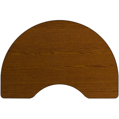 48''W x 96''L Kidney Oak HP Activity Table - Standard Height Adjustable Legs