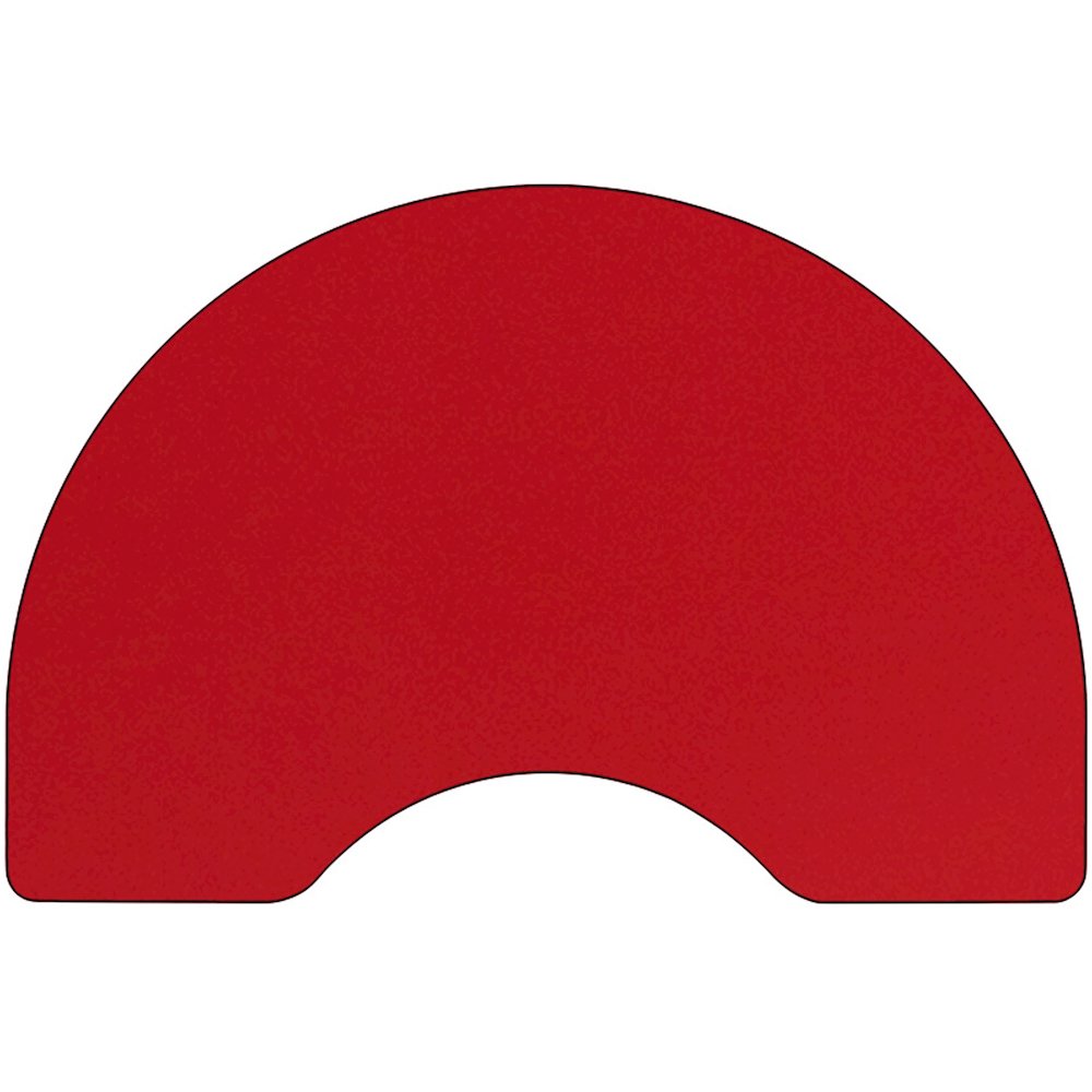 48''W x 96''L Kidney Red HP Activity Table - Standard Height Adjustable Legs