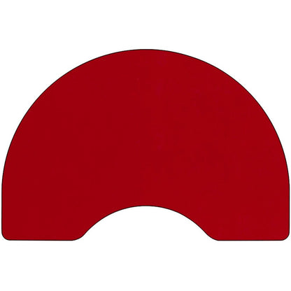 48''W x 96''L Kidney Red Thermal Activity Table - Height Adjustable Short Legs