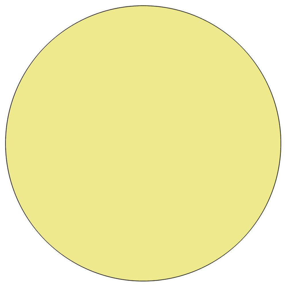 48'' Round Yellow Thermal Laminate Activity Table - Height Adjustable Short Legs