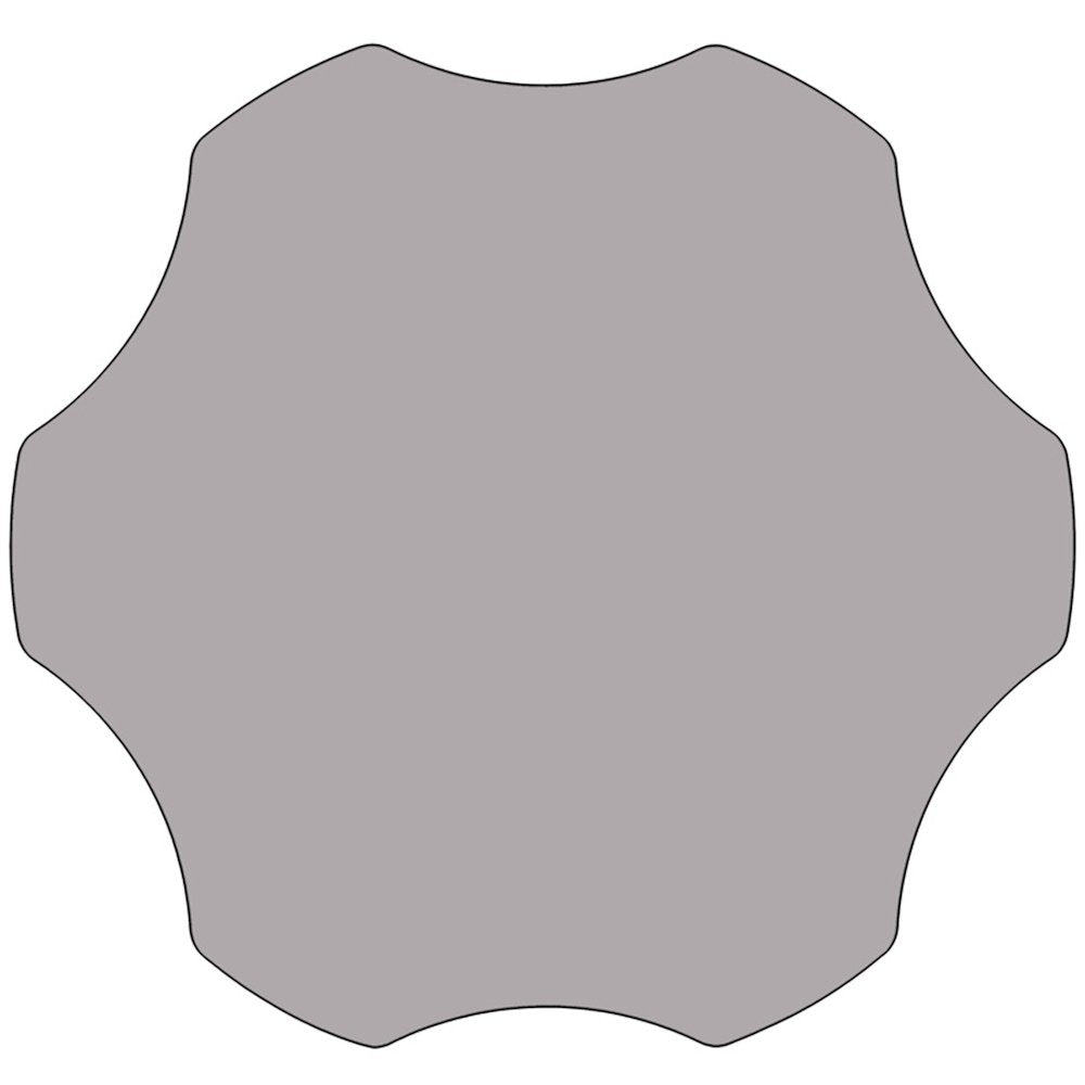 60'' Flower Grey Thermal Activity Table - Standard Height Adjustable Legs