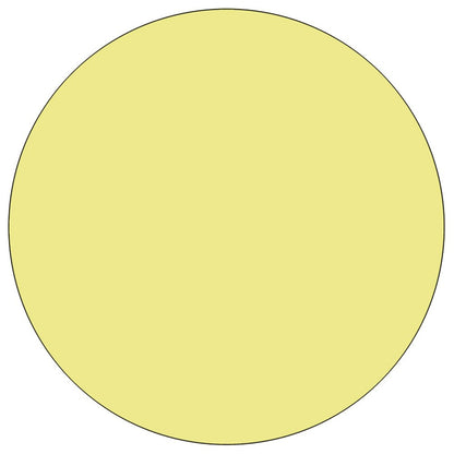 Mobile 60'' Round Yellow Thermal Activity Table - Height Adjustable Short Legs