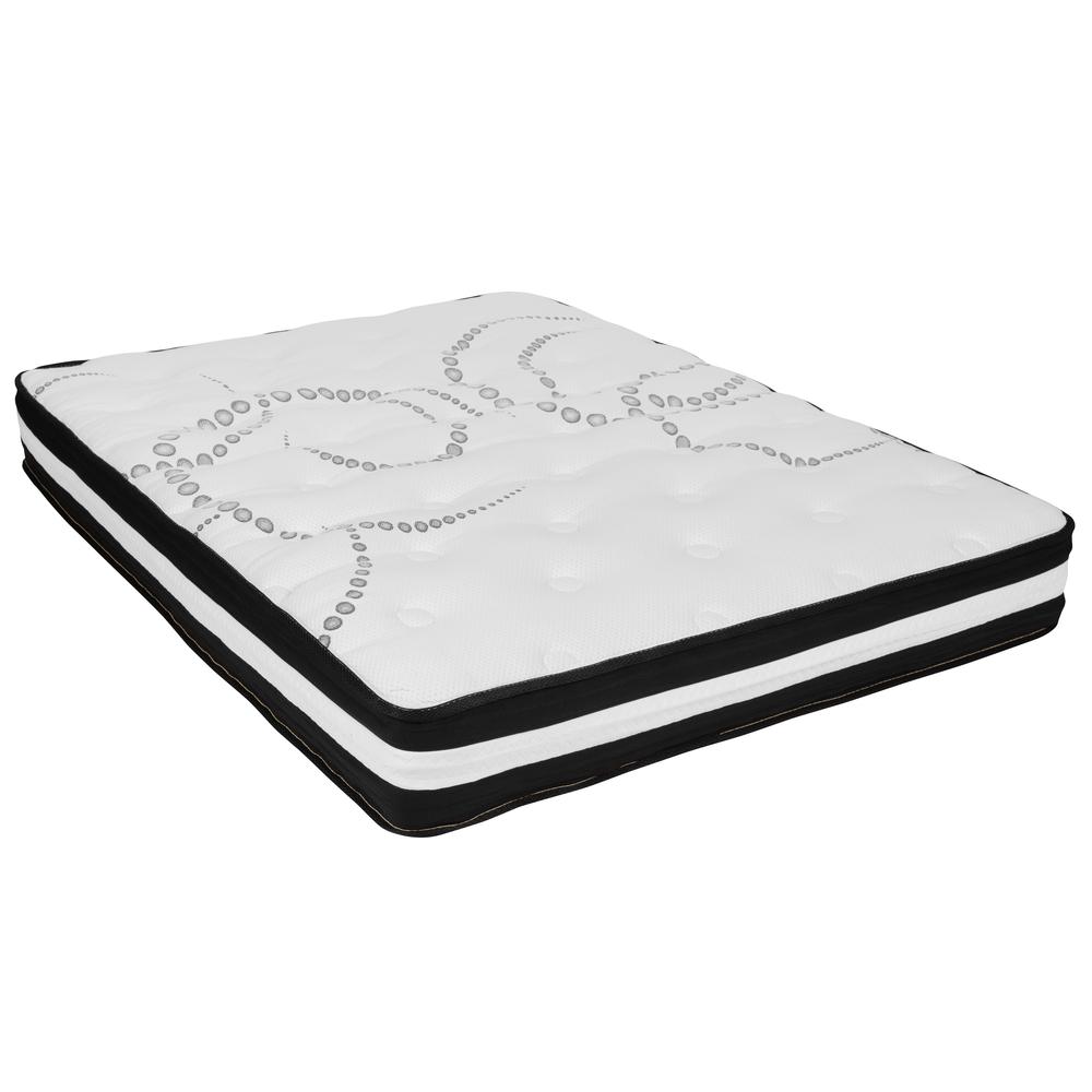 14 in Metal Platform Bed Frame and 2 in Cool Gel Memory Foam Topper - Full