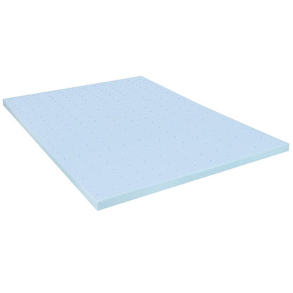 14 in Metal Platform Bed Frame and 2 in Cool Gel Memory Foam Topper - Full