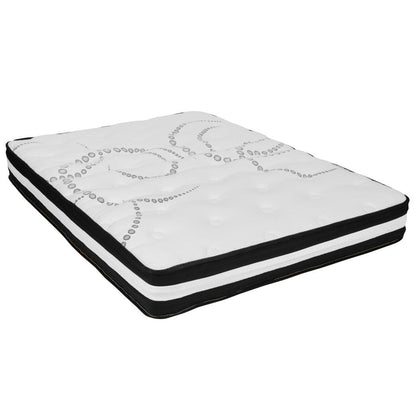 14 in Metal Platform Bed Frame and 3 in Cool Gel Memory Foam Topper - Full