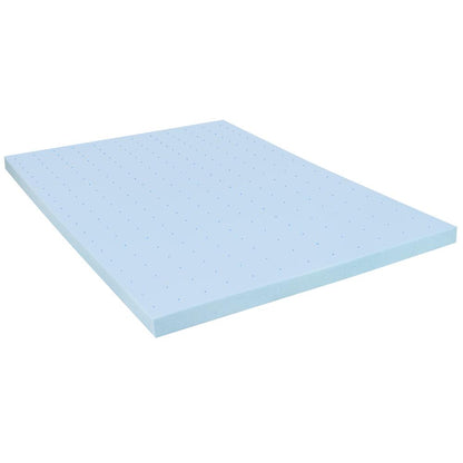 14 in Metal Platform Bed Frame and 3 in Cool Gel Memory Foam Topper - Full