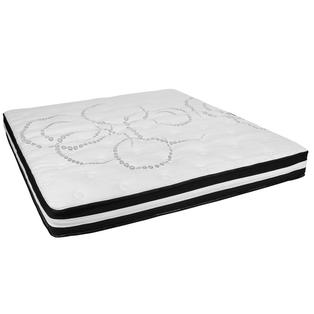 14 in Metal Platform Bed Frame and 3 in Cool Gel Memory Foam Topper - King