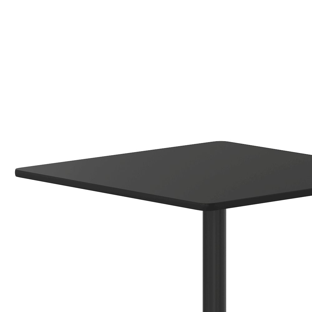 36'' Square Black Laminate Table Top with 30'' x 30'' Table Height Base