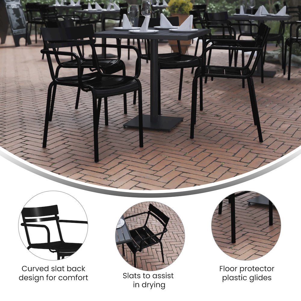 Modern Commercial Grade Indoor/Outdoor Steel Stack Chair