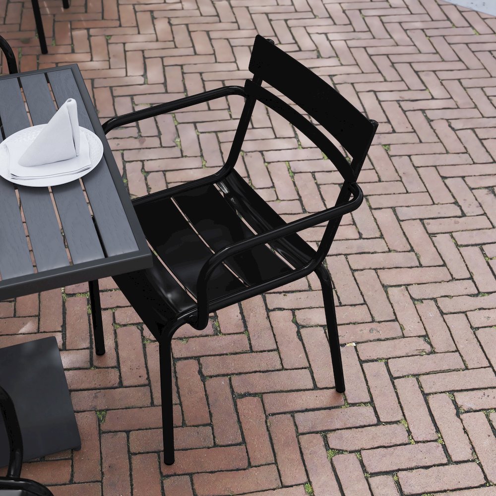 Modern Commercial Grade Indoor/Outdoor Steel Stack Chair