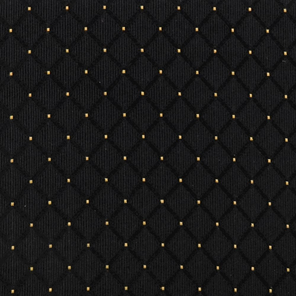 18.5''W Church Chair in Black Dot Patterned Fabric with Book Rack - Gold Vein Frame
