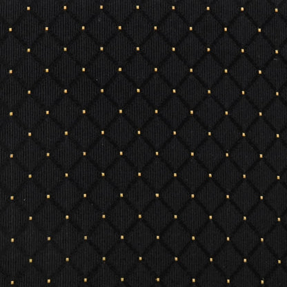 18.5''W Church Chair in Black Dot Patterned Fabric with Book Rack - Gold Vein Frame