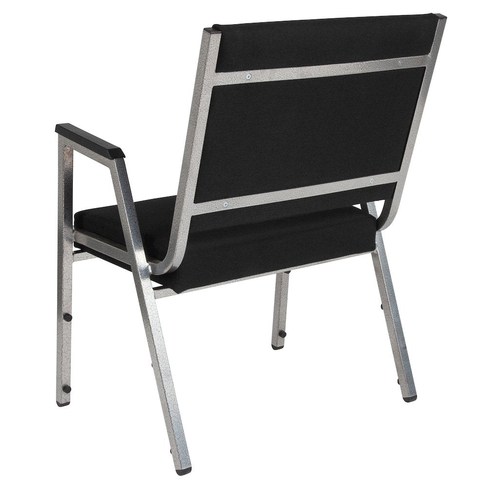 1000 lb. Rated Black Antimicrobial Fabric Bariatric Medical Reception Arm Chair