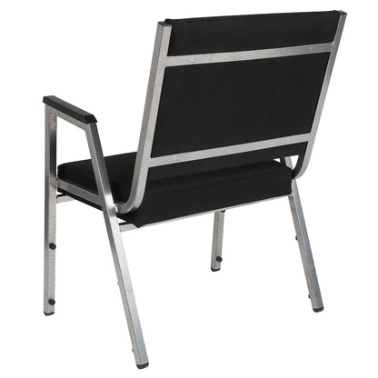 1000 lb. Rated Black Antimicrobial Fabric Bariatric Medical Reception Arm Chair