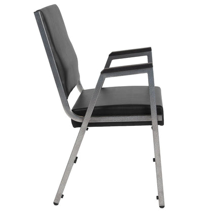 1000 lb. Rated Black Antimicrobial Vinyl Bariatric Medical Reception Arm Chair