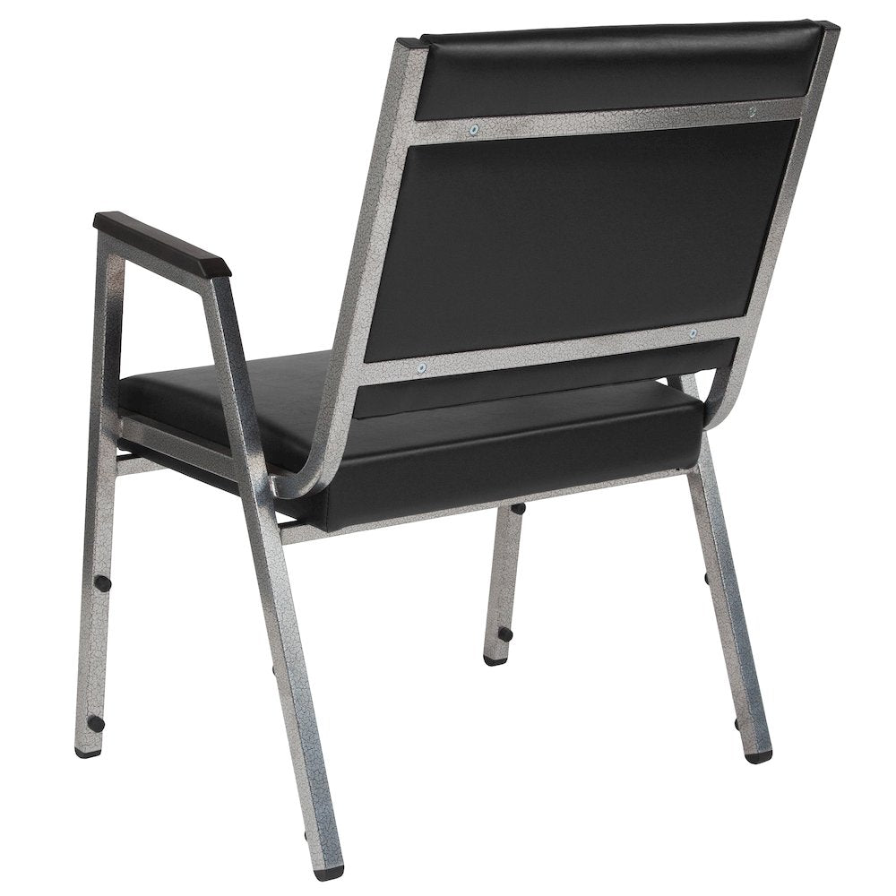 1000 lb. Rated Black Antimicrobial Vinyl Bariatric Medical Reception Arm Chair