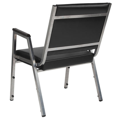 1000 lb. Rated Black Antimicrobial Vinyl Bariatric Medical Reception Arm Chair