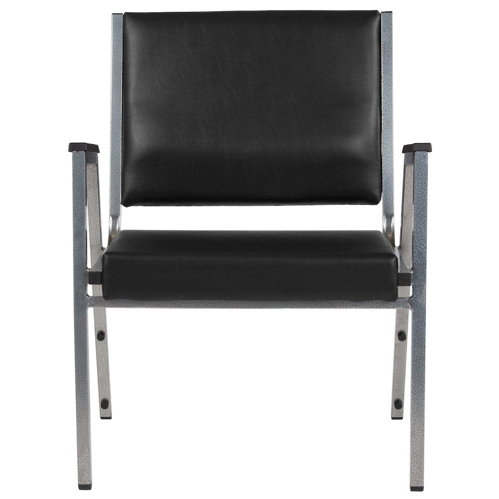 1000 lb. Rated Black Antimicrobial Vinyl Bariatric Medical Reception Arm Chair