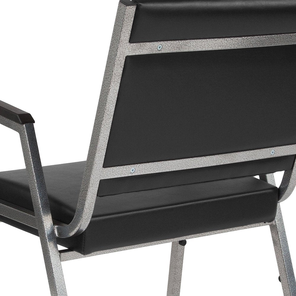 1000 lb. Rated Black Antimicrobial Vinyl Bariatric Medical Reception Arm Chair