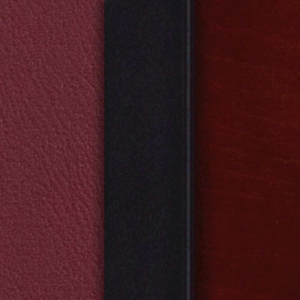 Black 4 Back Metal Restaurant Barstool - Mahogany Wood Back, Burgundy Vinyl Seat