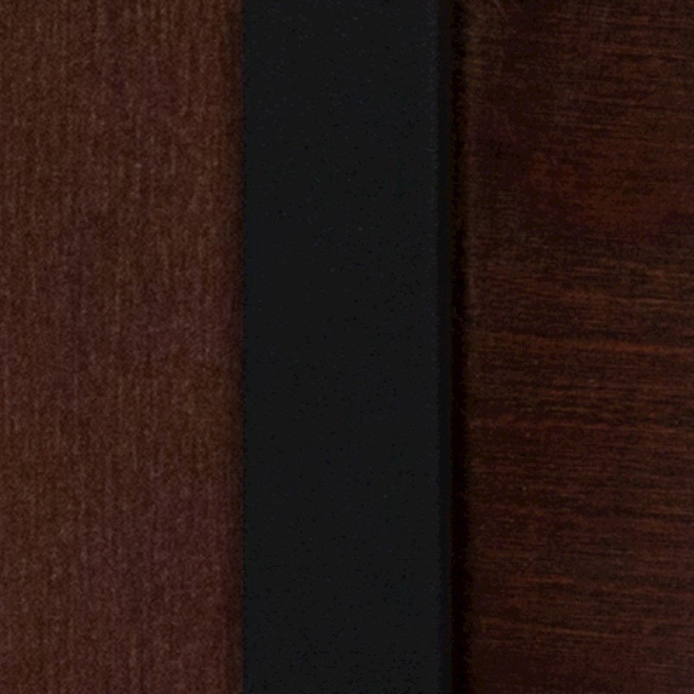 Black 3 Circle Back Metal Restaurant Chair - Walnut Wood Back & Seat