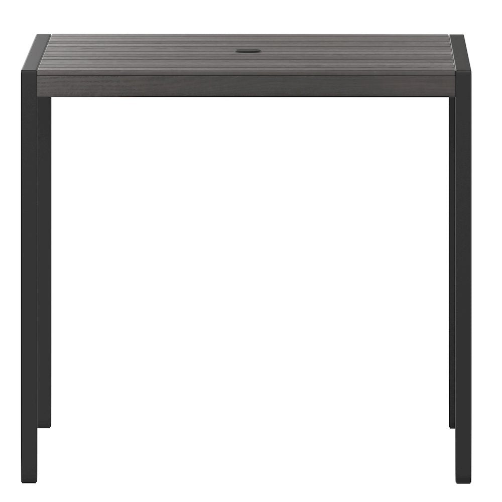 Outdoor Patio Dining Table with Umbrella Holder Hole