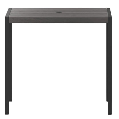 Outdoor Patio Dining Table with Umbrella Holder Hole