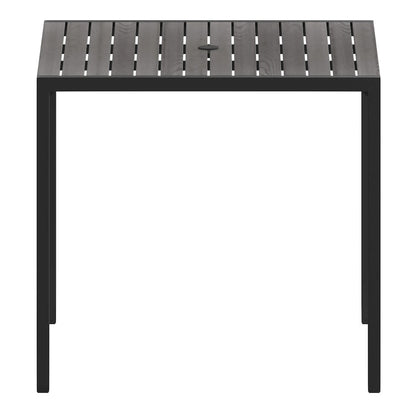 Outdoor Patio Dining Table with Umbrella Holder Hole