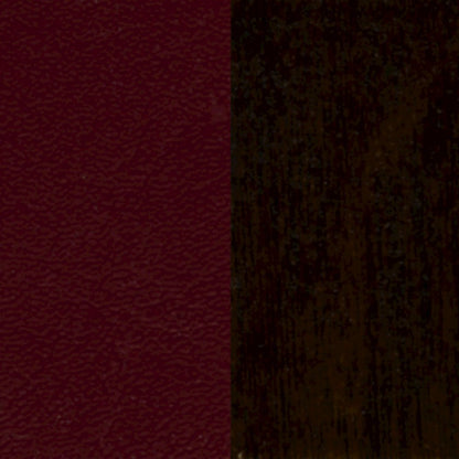 Ladder Back Walnut Wood Restaurant Barstool - Burgundy Vinyl Seat