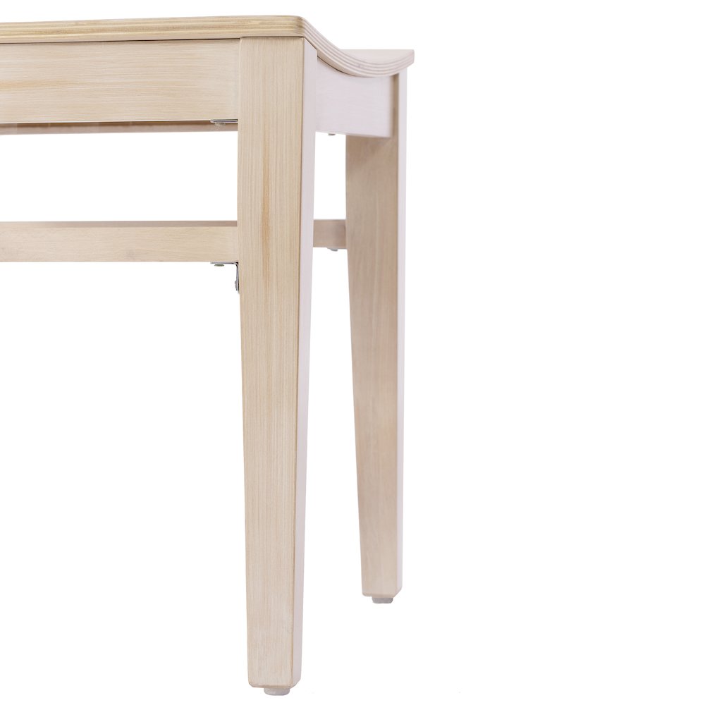 Naples Solid Wood Dining Chair with Curved Backrest and Antique White Finish