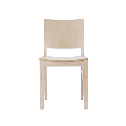 Naples Solid Wood Dining Chair with Curved Backrest and Antique White Finish