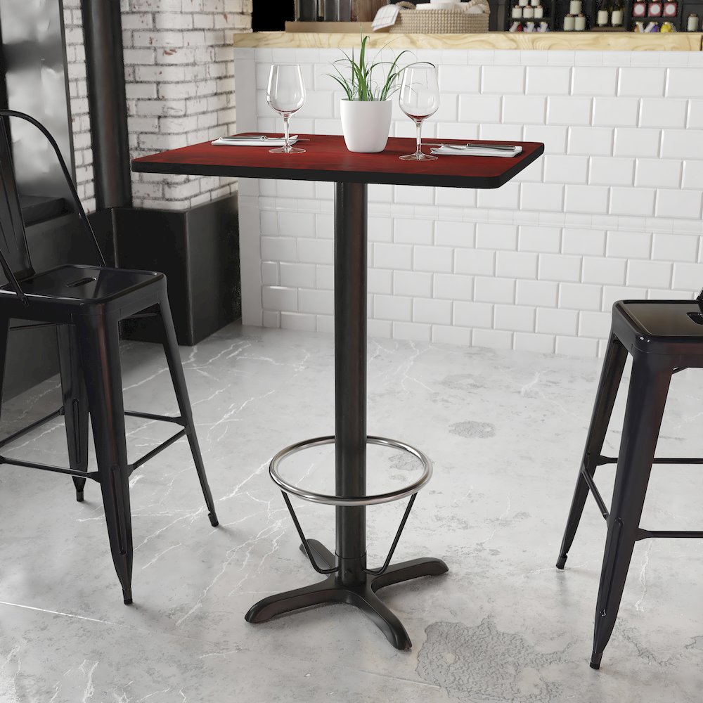 24'' x 30'' Mahogany Table Top with 22'' x 22'' Bar Height