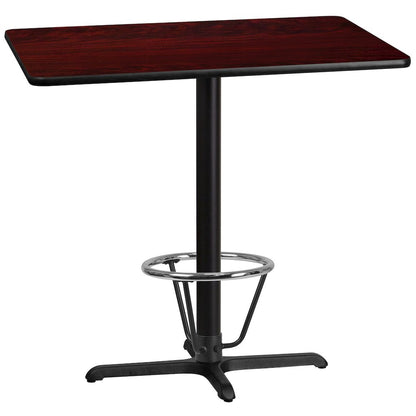 30'' x 42'' Mahogany Table Top with 23.5'' x 29.5'' Bar Height