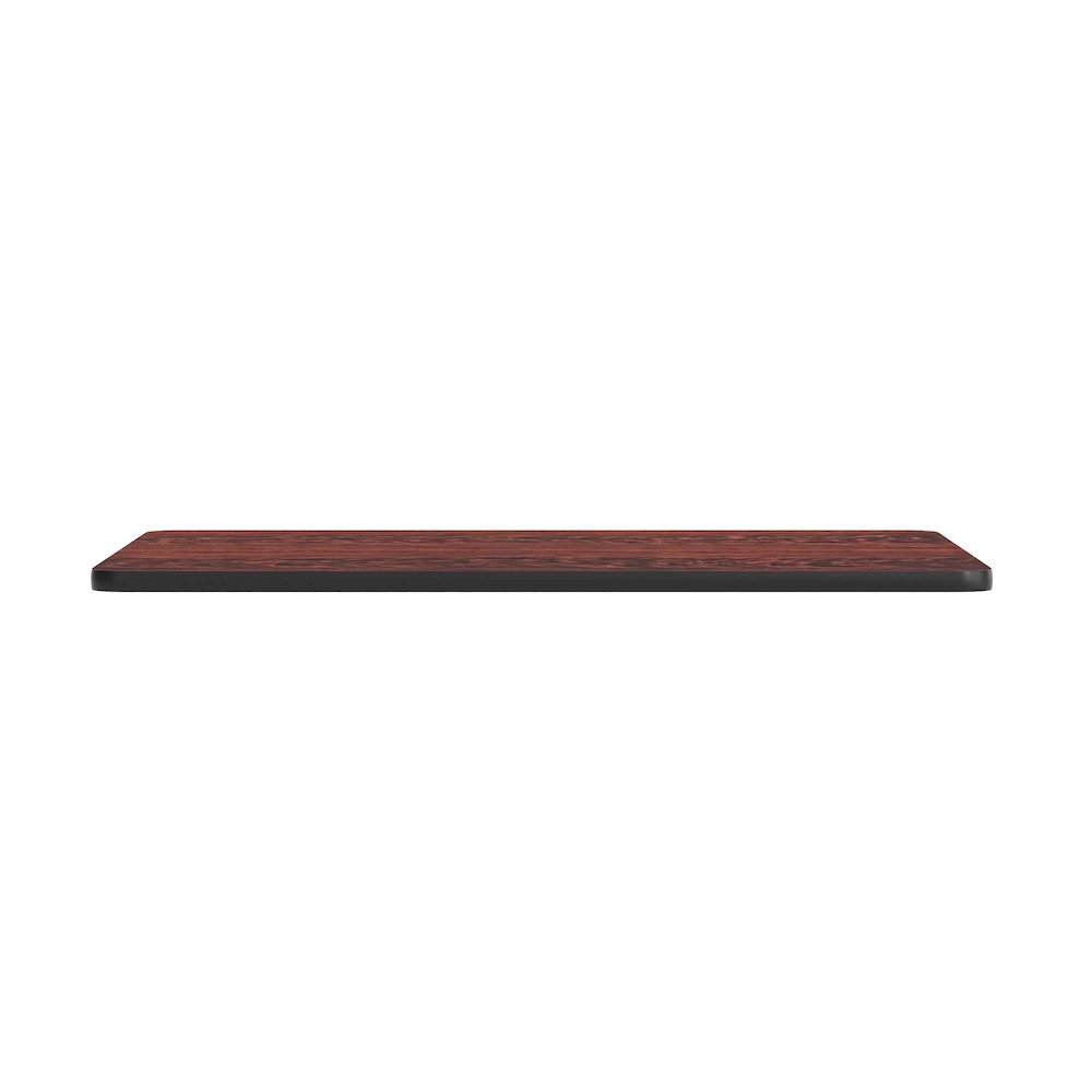 30'' x 48'' Rectangular Table Top with Black or Mahogany Reversible Laminate Top