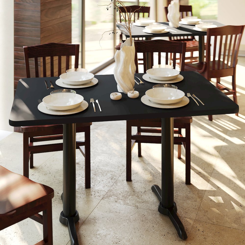 30'' x 48'' Rectangular Table Top with Black or Mahogany Reversible Laminate Top
