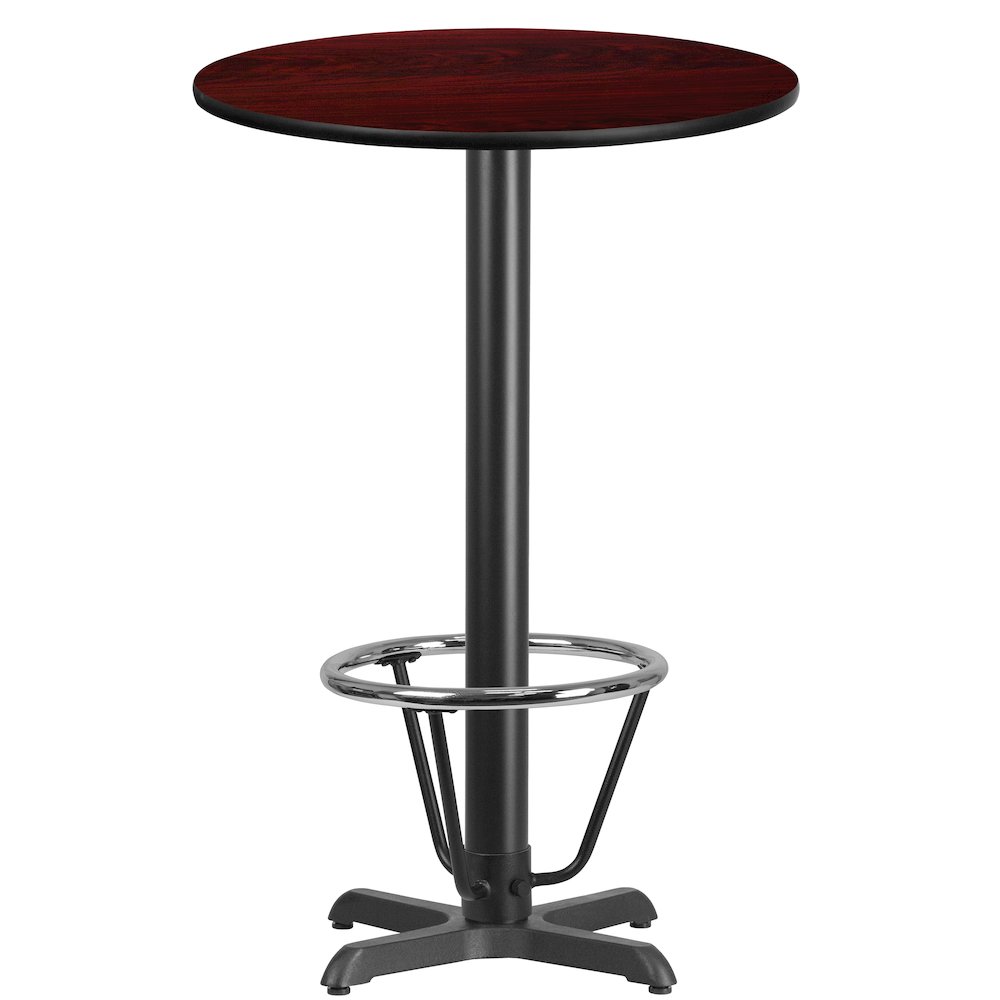 24'' Round Mahogany Table Top with 22'' x 22'' Bar Height