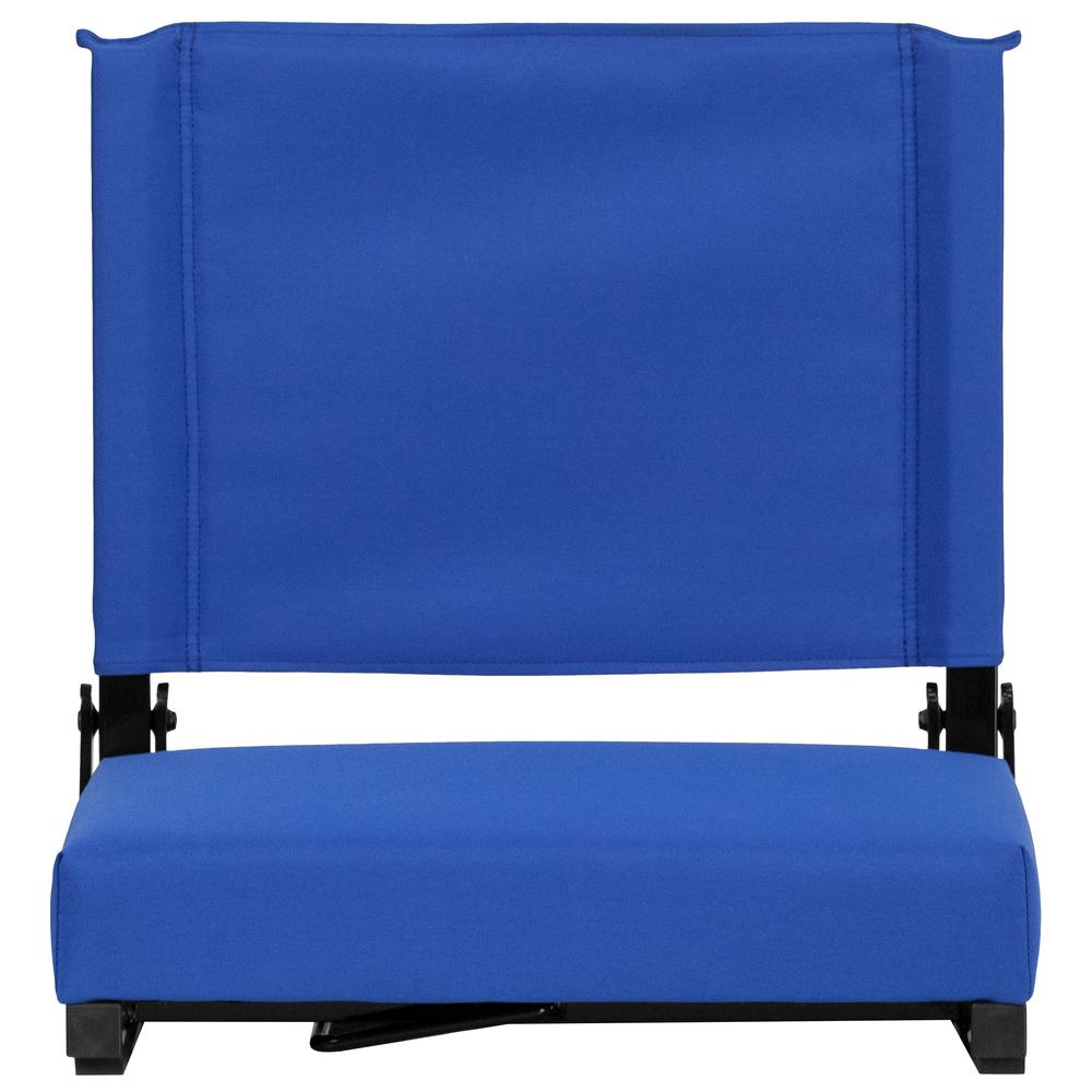 500 lb. Rated Lightweight Stadium Chair with Handle & Ultra-Padded Seat, Blue