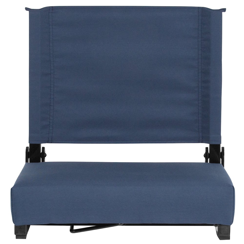 Lightweight Stadium Chair with Handle, Ultra-Padded Seat, Navy Blue