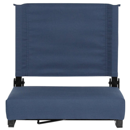 Lightweight Stadium Chair with Handle, Ultra-Padded Seat, Navy Blue