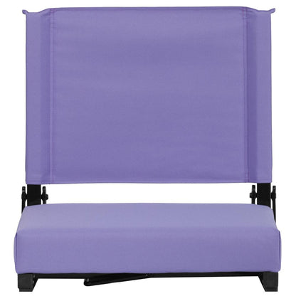 500 lb. Rated Lightweight Stadium Chair with Handle & Ultra-Padded Seat, Purple